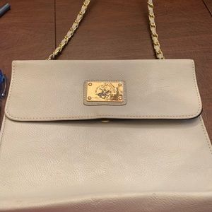 Vintage Beverly Hills Polo Club Chain handled handbag-Beige